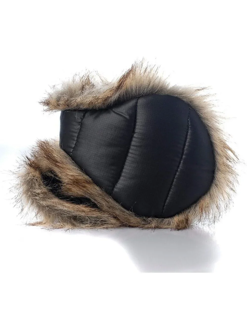 Cozy Down Ear Warmers with Faux Fur, Behind-the-Head Design for Winter Comfort